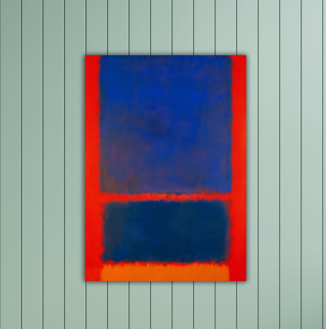 Mark Rothko Blue Red Mark Rothko Blue Red Wall Art Rothko Canvas Rothko Reproduction Print ...