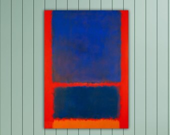 Mark Rothko Blue Orange Red Poster Rothko Wall Art Rothko Print