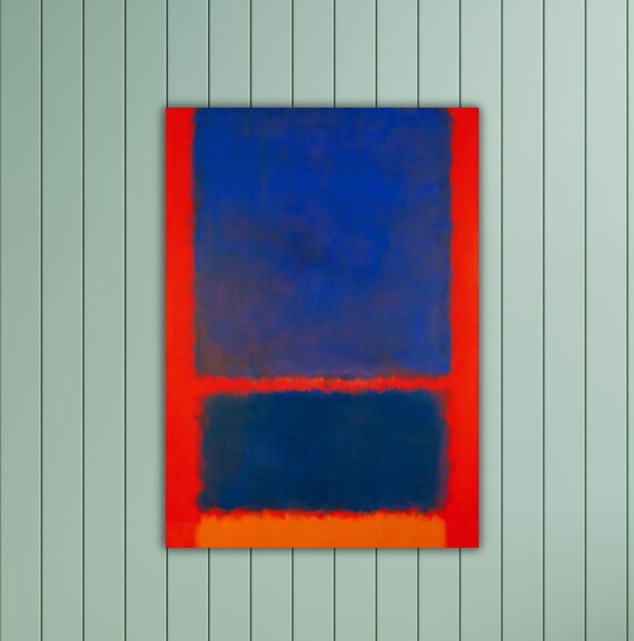 Mark Rothko Blue Red Wall Art Rothko Canvas Rothko Reproduction