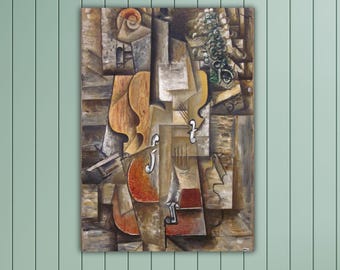 ARTCANVAS Violin and Grapes 1912 by Pablo Picasso Canvas Art Print