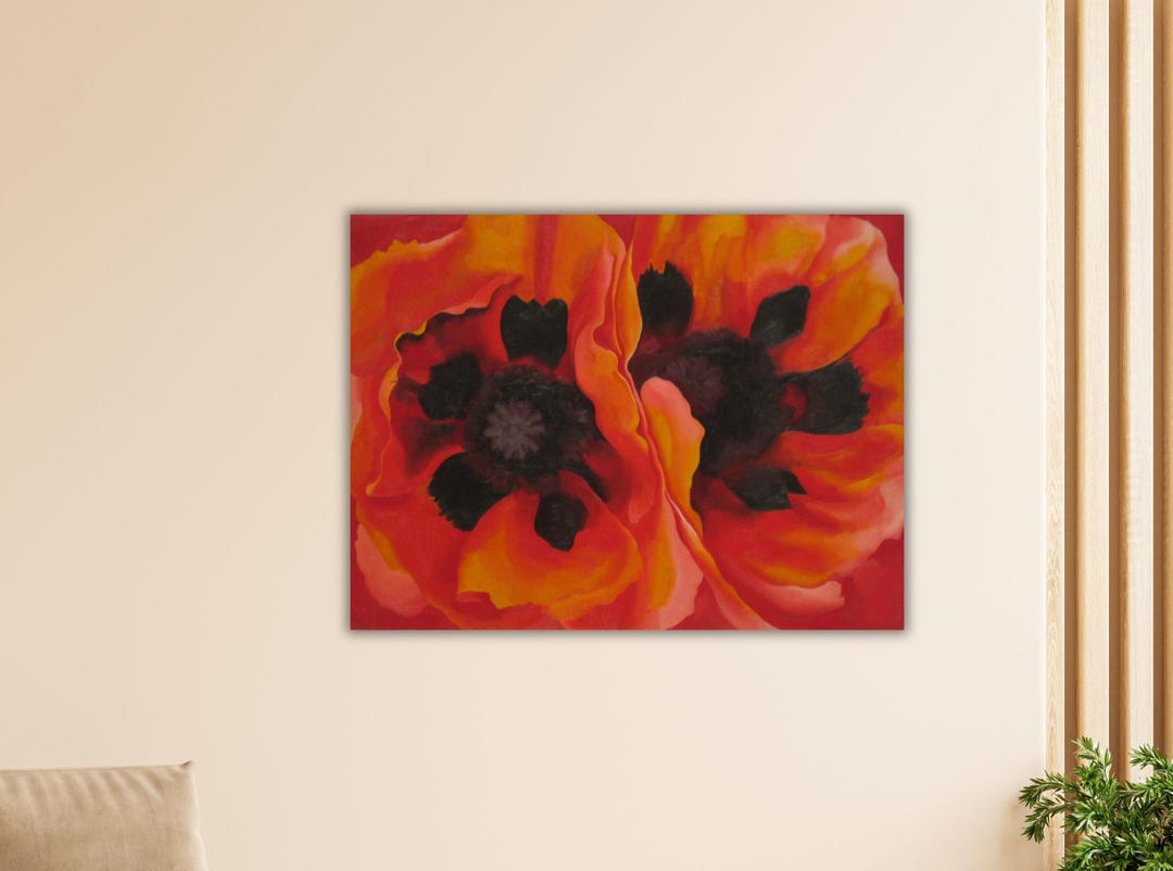 Georgia O'keeffe Oriental Poppies Wall Art O'keeffe Canvas O'keeffe ...