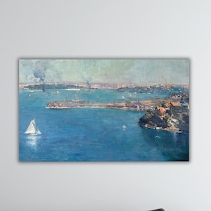 Arthur Ernest Streeton Sydney Harbor 1907 Canvas Arthur Ernest Wall Art Streeton Poster Gift Home Wall Decor Art Arthur Paint Streeton Print