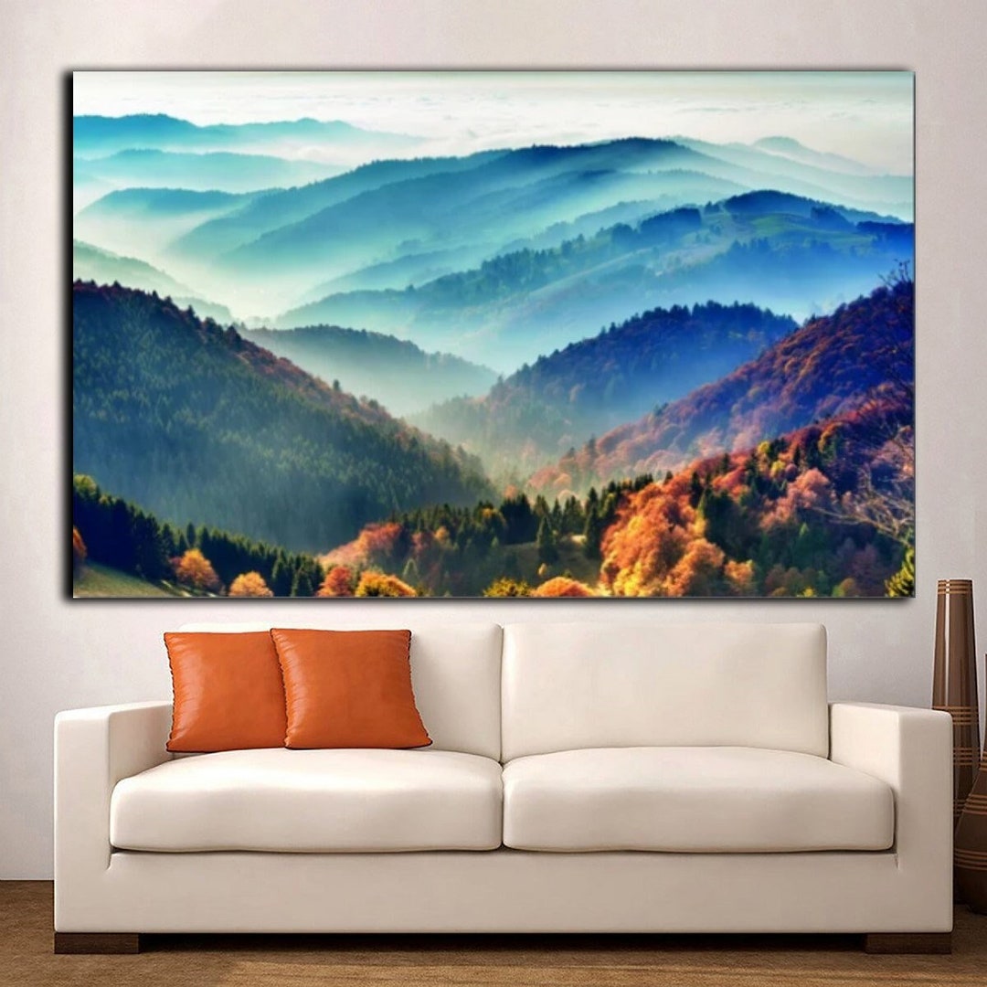 Blue Ridge Mountains Canvas Wall Art / Extra Large Canvas Wall Etsy