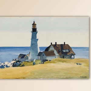 Edward Hopper Lighthous And Buildings 1927 Paint Hopper Poster Abstract Artworks Gift Of Home Decor Art Hopper Wall Decor Art Hopper Canvas