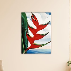 Georgia O&#39;keeffe Canna Flower Wall Art O&#39;keeffe Canvas O&#39;Keeffe Poster O&#39;Keeffe Print Modern Art Gift Office Wall Decor Art O&#39;keeffe Paint