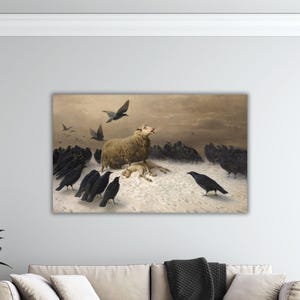 August Friedrich - Anguish 1878 Poster Friedrich Wall Art August Canvas Gift Home Wall Decor August Friedrich Painting August Friedrich Prin