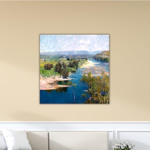 Arthur Ernest Streeton Purple Noon&#39;s Transparent Might 1896 Canvas Ernest Wall Art Streeton Poster Gift Home Wall Decor Print Arthur Paint