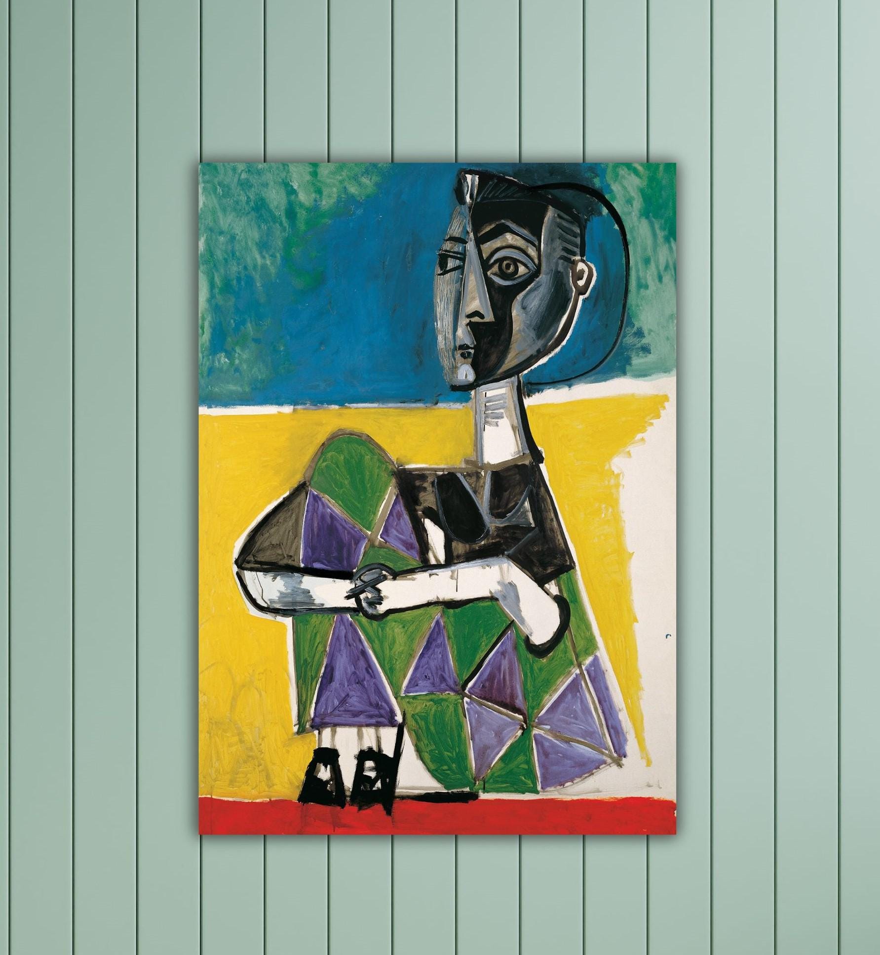 パブロ　ピカソ　座るジャクリーヌの肖像　絵画　アート il_fullxfull.6770892827_ozk2.jpg