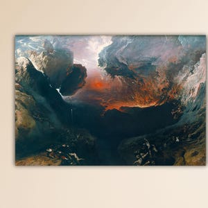 John Martin The Great Day of His Wrath Wall Art John Martin Paint John Martin Printing Gift Home Decor John Martin Canvas John Martin Poster