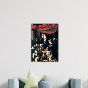 Caravaggio - Madonna of the Rosary Poster Caravaggio Wall Art Caravaggio Canvas Home Wall Decor Italian Renaissance Paint Caravaggio Print