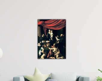 Caravaggio - Madonna of the Rosary Poster Caravaggio Wall Art Caravaggio Canvas Home Wall Decor Italian Renaissance Paint Caravaggio Print