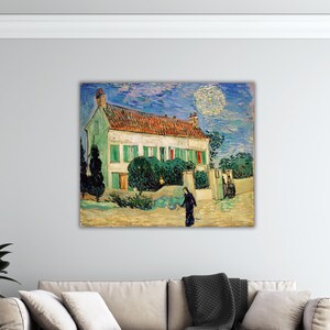 Vincent Van Gogh White House Night Wall Art Van Gogh Canvas Gift Home Wall Decor Art Van Gogh Printing Van Gogh Poster Van Gogh Painting Art