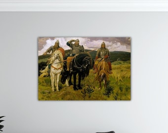 Ivan Vasnetsov - Bogatyrs Poster Vasnetsov Wall Art Vasnetsov Canvas Ivan Vasnetsov Printing Gift Home Wall Decor Ivan Vasnetsov Paint Art