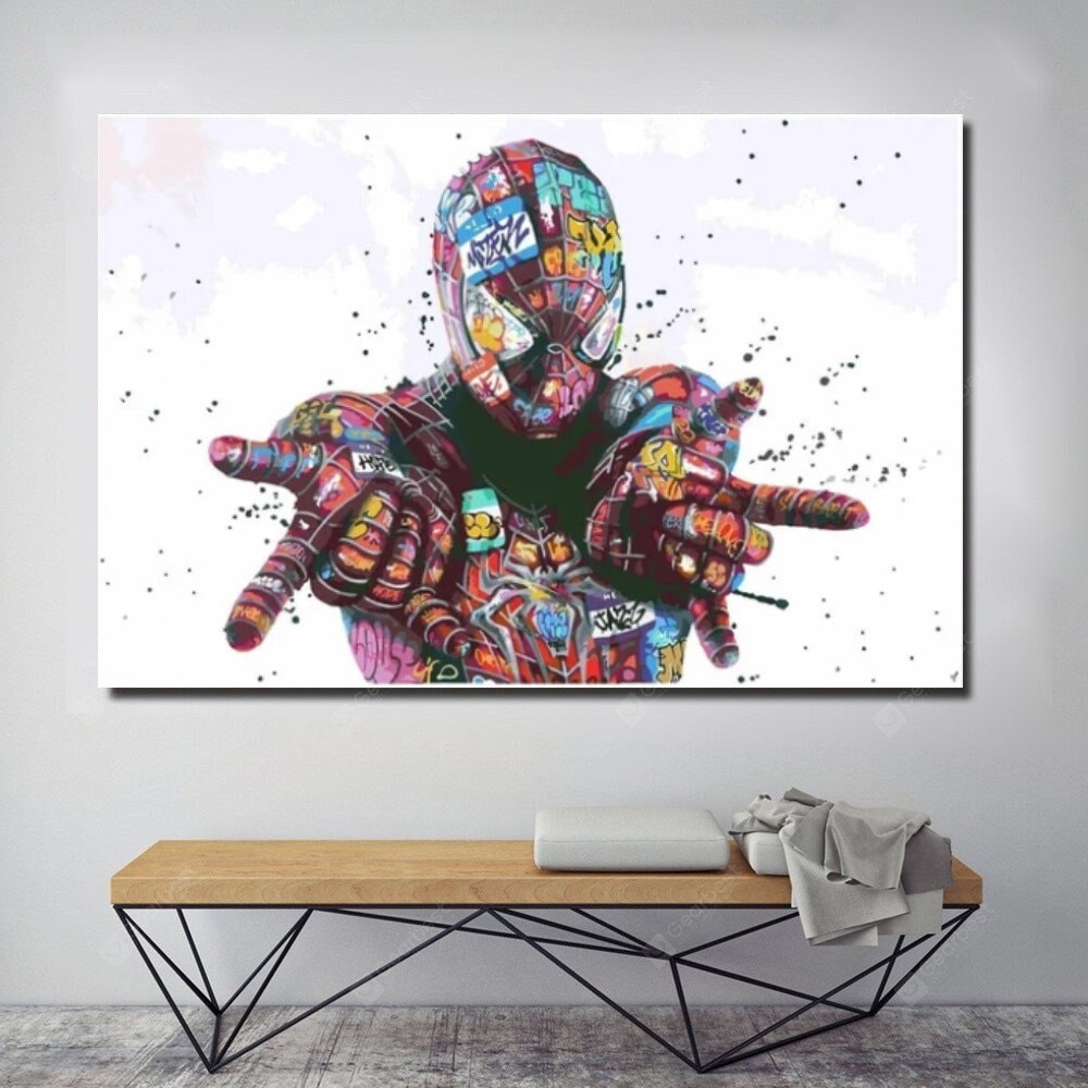New Spider Man Printed Stretched Canvas Painting – ArtNus Decor