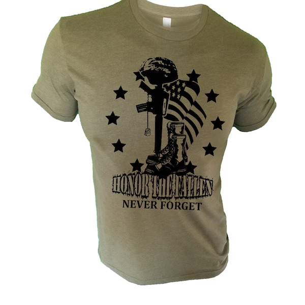 Honor the Fallen T-Shirt, Thank the Living, Veterans Day Shirt, Memorial Day, 4th Of July Shirt, Armed Forces Shirt, Soldier, ShirtSauceBoss