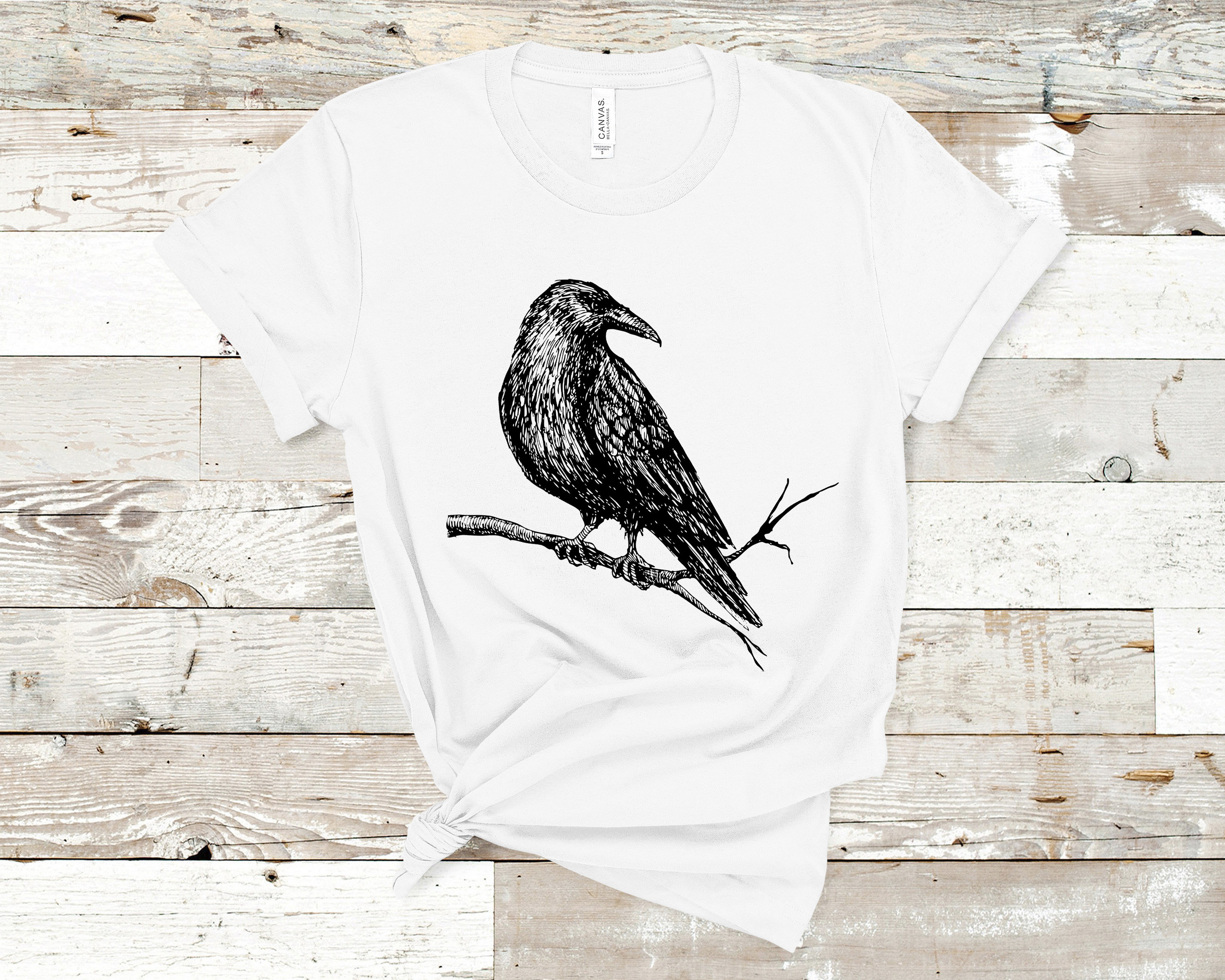 カラスグラフィックTシャツ - 鳥好きのためのユニセックスシャツ