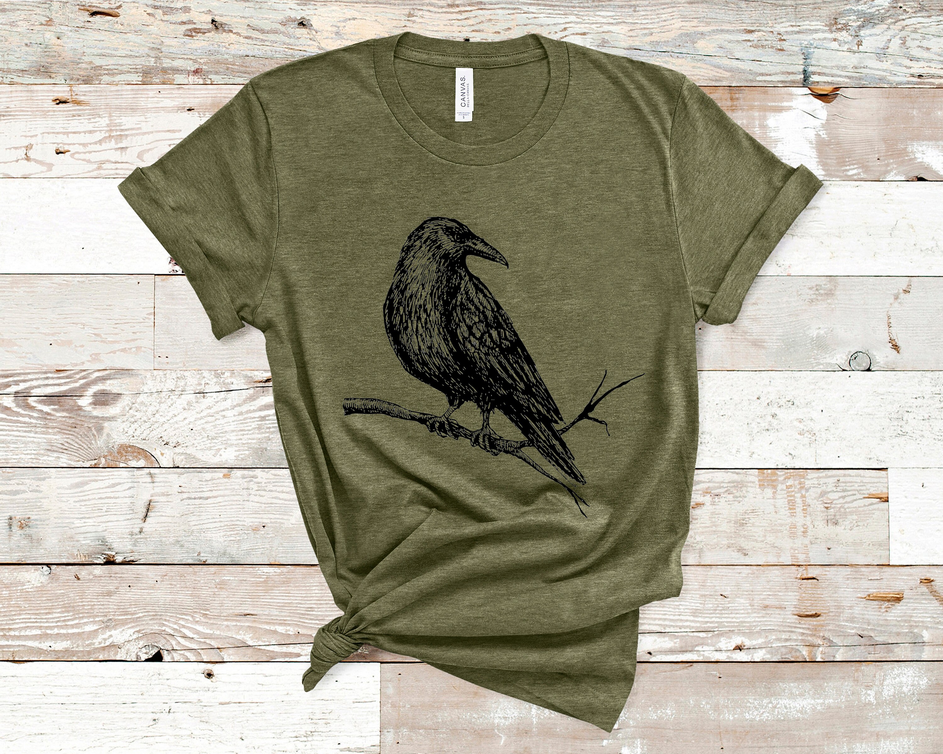 カラスグラフィックTシャツ - 鳥好きのためのユニセックスシャツ