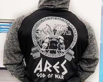 Iron Gods G.O.A.T. Workout Hoodie, Ares, Gym Hoodie, Aesthetic Hoodie, Custom Hoodie, Pump Cover, Gym Pullover, Oversized Hoodie