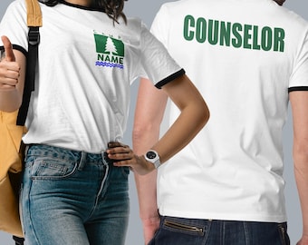 Campingshirt op maat, shirt Camp Walden op maat, shirt kampbegeleider op maat, shirt ouderval, shirt camper, thema zomerkamp