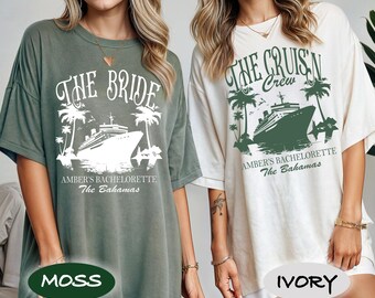 Custom Cruise Bachelorette Shirt, The Cabin Crew Cruis&#39;n Bridal Party Shirt, Cruise Ship Shirt. Bachelorette Party, Cruise Themed Bach Party