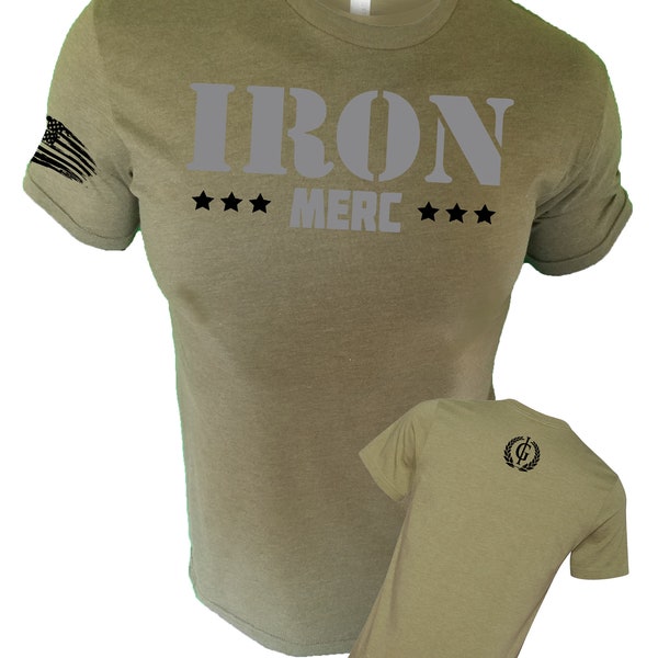 Iron Gods Military Muscle Iron Merc Workout Shirt, Aesthetic Clothes, Gym Shirt, Men's Fitness Shirt, Gifts For Men, Gym Apparel