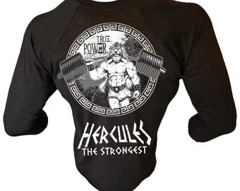 Iron Gods Hercules Raglan, Gym Shirt, Greek God, Pump Cover