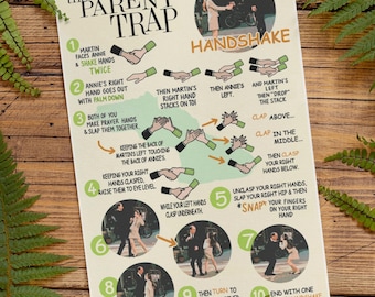 The Parent Trap Handshake Guide, Camp Walden PNG, Camping Games, Summer Camp, The Parent Trap PNG, Parent Trap Movie PNG, Digital download