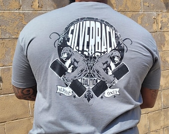 Iron Gods Silverback Coalition Workout T-Shirt, Men&#39;s Gym Clothing, Gorilla Shirt, Weightlifting Shirt, Aesthetic Clothes, Pump Cover