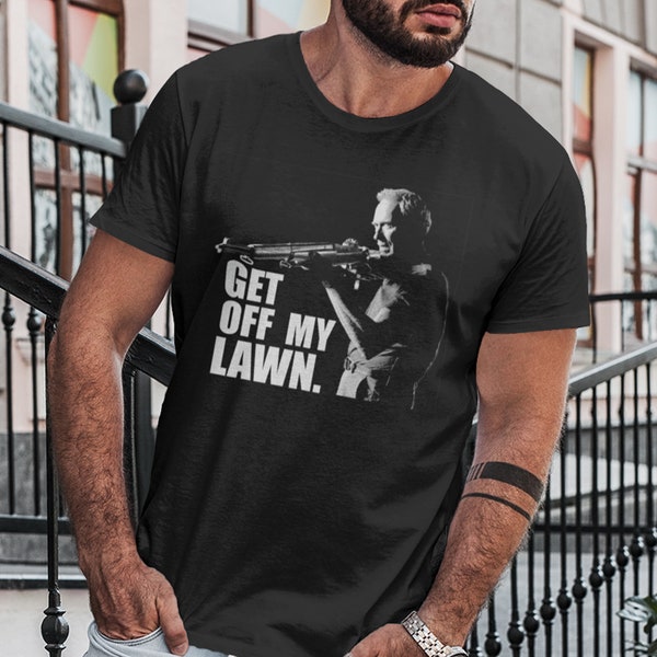 T-shirt Clint Eastwood, chemise Gran Torino, chemise Get Off My Lawn, cadeau pour lui, chemise de cinéma classique, t-shirt vintage