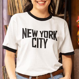 New York Shirt, Ringer Tee, Retro Style Shirt, Unisex Shirt