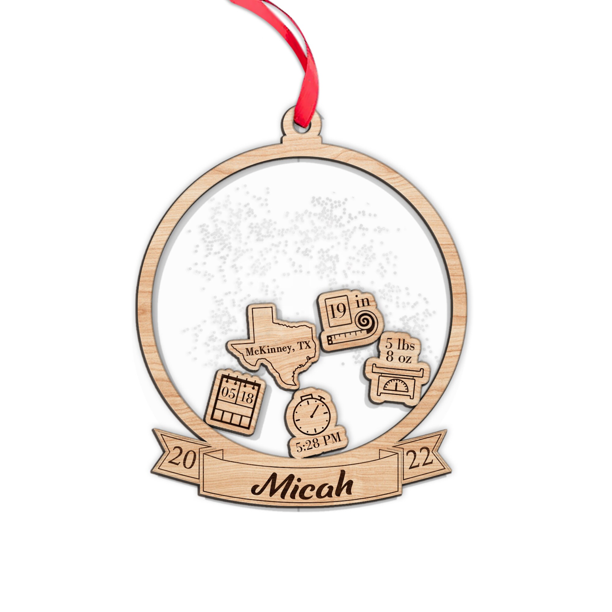 Personalized Baby Shower Ornament Personalized Baby Ornament Etsy