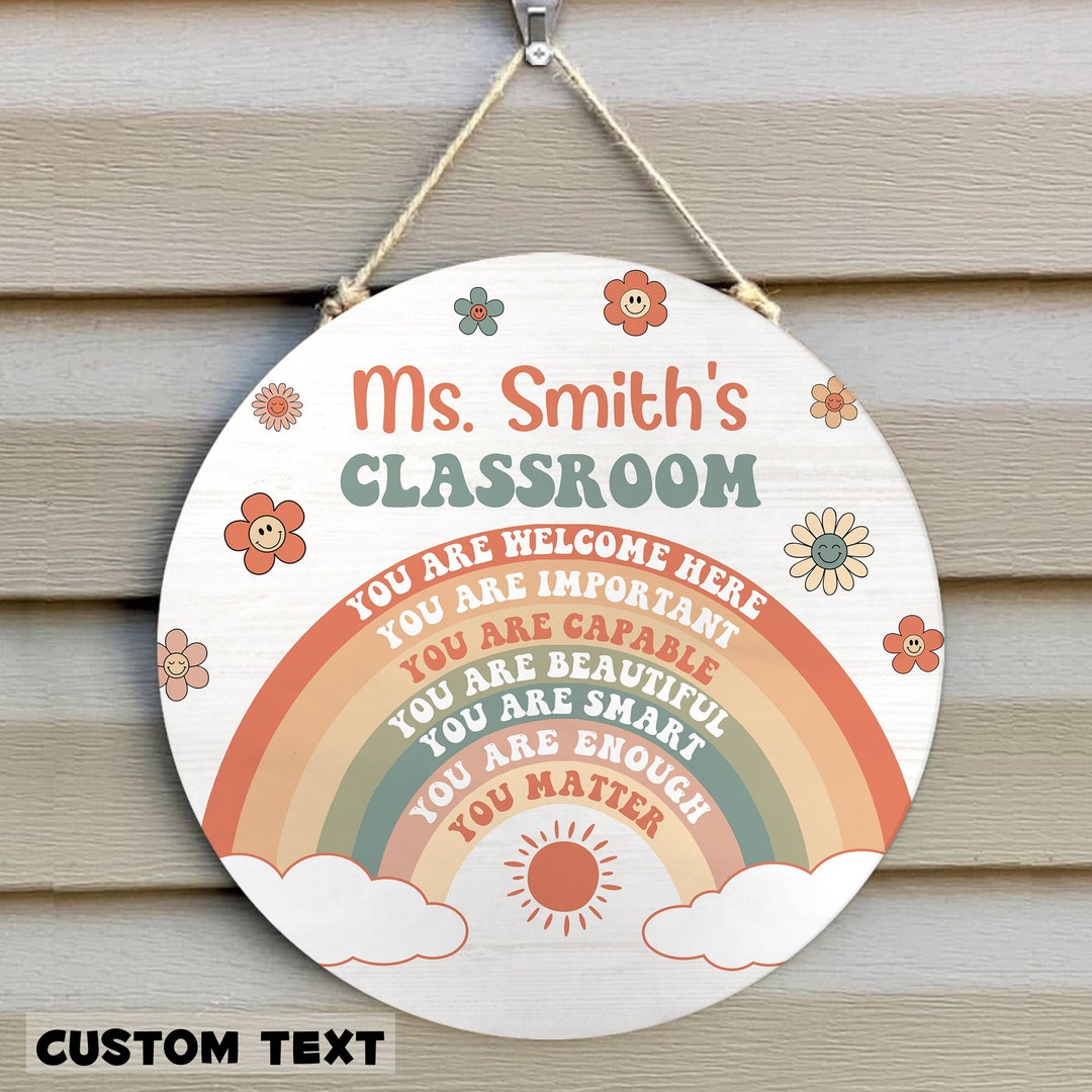 Personalized Classroom Door Sign Teacher Gifts Teachers - Etsy