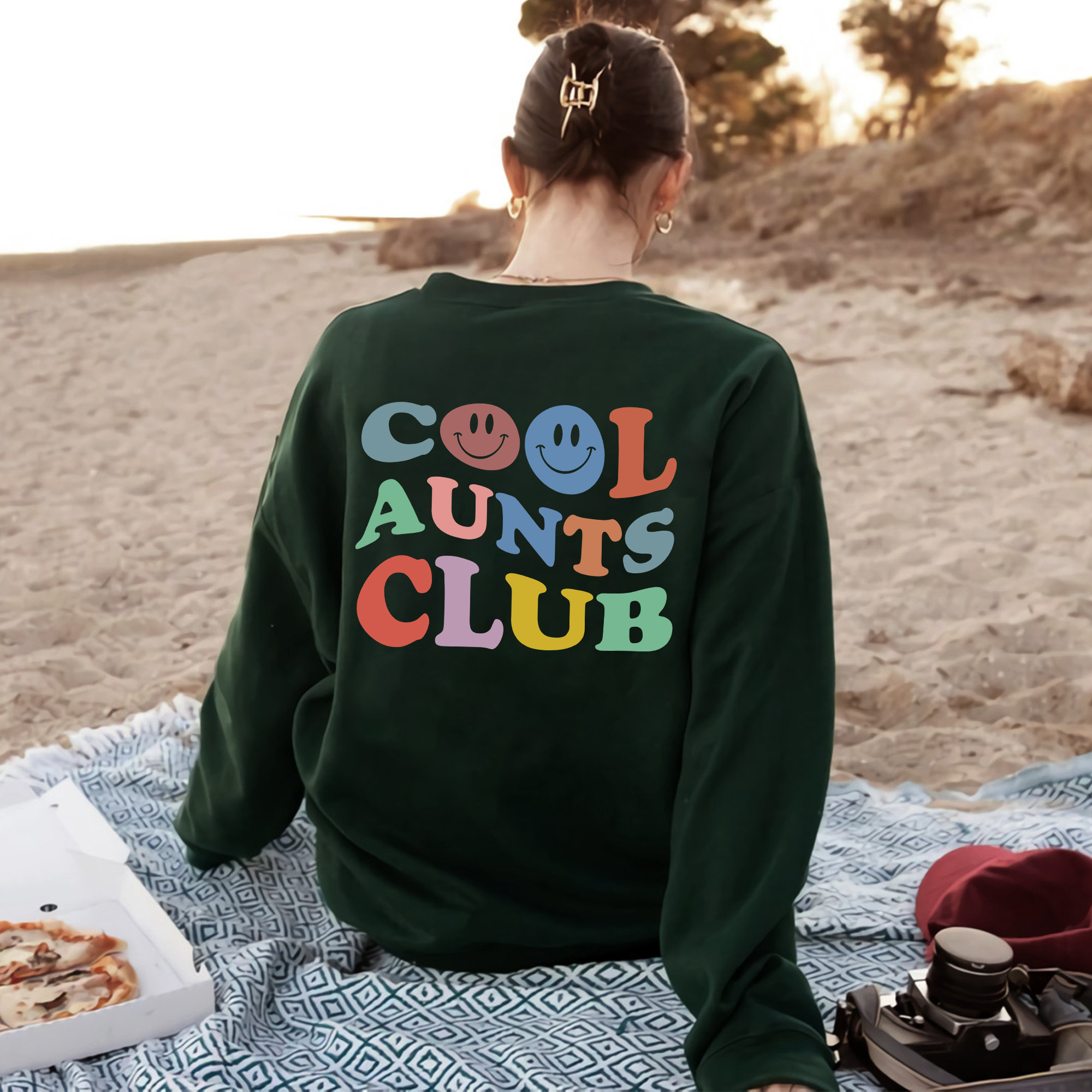 Damen Sweatshirt Cool Aunts Club - Oversized Baumwolle Hoodie XXL