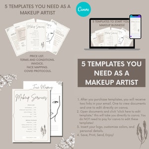 Makeup Artist Templates Terms and Conditions Invoice Price image 2