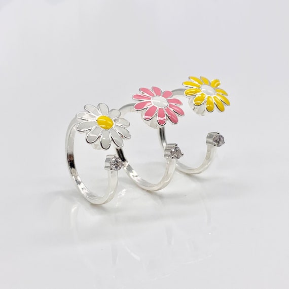Radiance by Absolute™ Sterling Silver Flower Spinner Ring - 20900240 | HSN