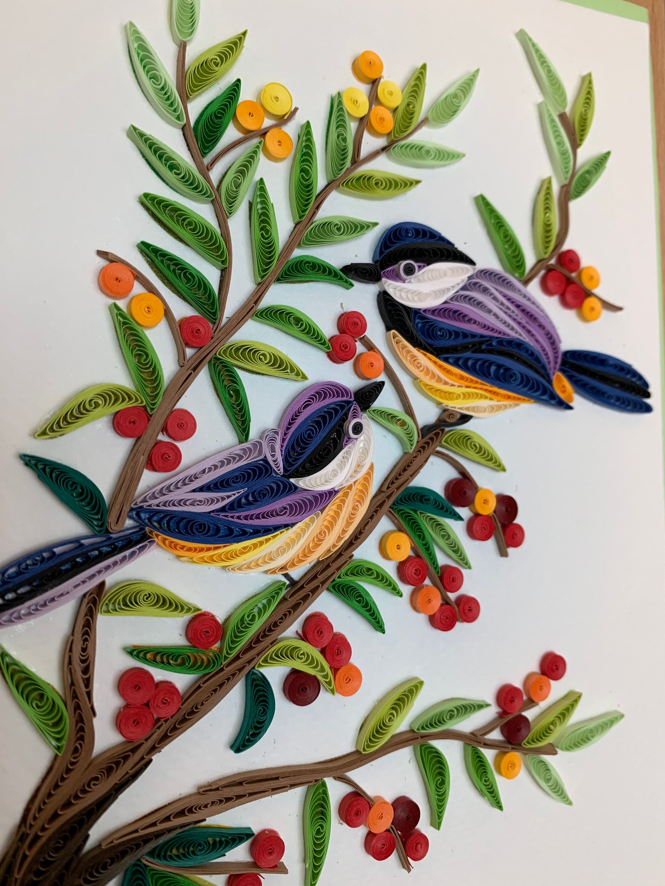 Handmade Quilling Card Quill Card Bird Card birds at Etsy Australia