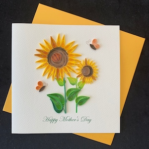 Moederdag diverse kaarten 15 x 15 cm, Quilled-kaarten, handgemaakte Quilling-kaarten, 3D-kaarten, Pop-kaarten