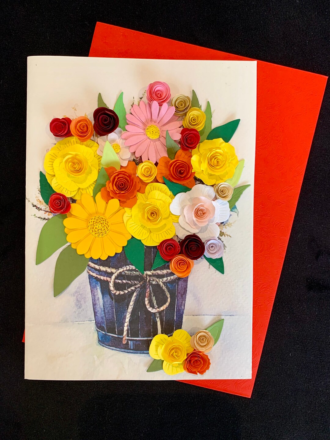 Handmade Quilling Card, Paper Flower Card, 3d Card, Quill Card ...