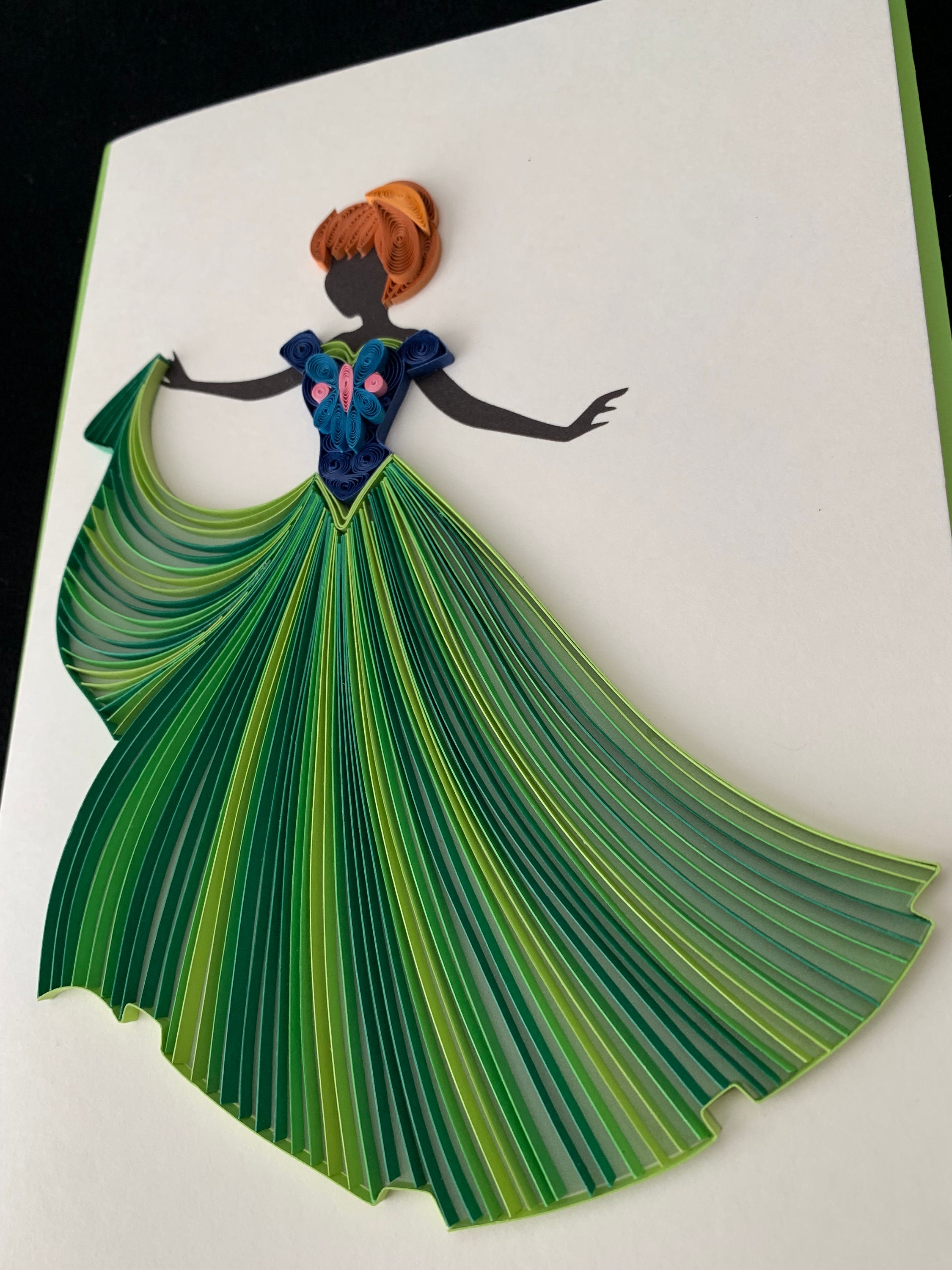Handmade Quilling Card, Quilling Card, 3d Card, Quill Card, dancing