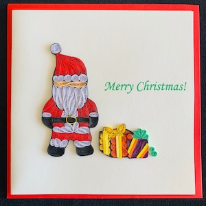 Handmade Quilling Card, Santa Card, Christmas Card