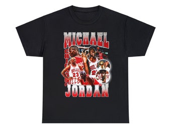 Michael Jordan Shirt | Bootleg Rap Tee | Short-Sleeve Unisex Black Vintage Style T-Shirt