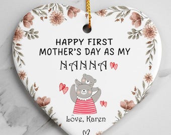 Nana gift, First Mothers Day Nanna, Mother's Day Ceramic Heart, Giftbox for New Nanna, Nanny, Nana gift box, First Mothers Day gift,