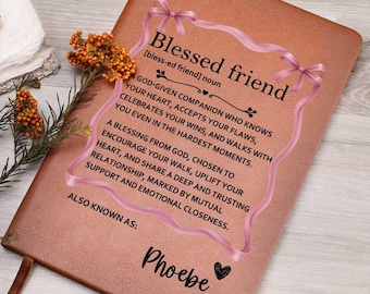 Personalized Blessed Journal, Christian Friend Journal, Christian Journal, Gift for Women