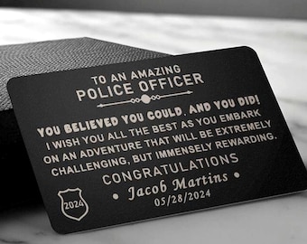Police Graduation Card, Police Gift Box, Police Officer Graduation Gift, Police Academy Grad, Police Graduation Gift