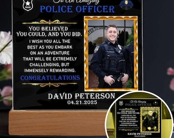 Police academy graduate gift - Personalized Police Officer Graduation - Law Enforcement - Police Graduation
