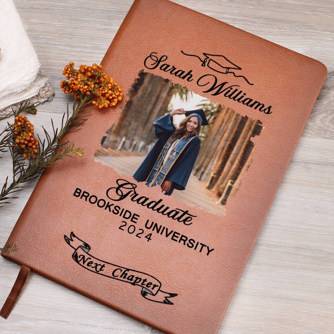 Personalized Graduation Leather Journal, Custom Engraved Notebook With ...