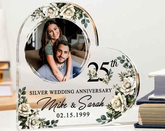 25th Wedding Anniversary, 25th anniversary Plaque, Wedding Anniversary Gift for Wife, 25th Anniversary, 25th Anniversary gift for Parents