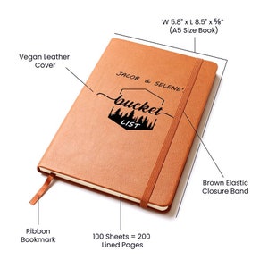 Personalised Couple Bucket List Journal