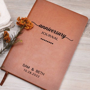Personalized Anniversary Journal for Couple, Wedding Anniversary Gift, Anniversary Journal