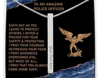 St. Michael Guardian Angel, Police Officer Gifts, Police Officer Prayer, Police Officer Graduation Gift, Gifts for police academy graduation
